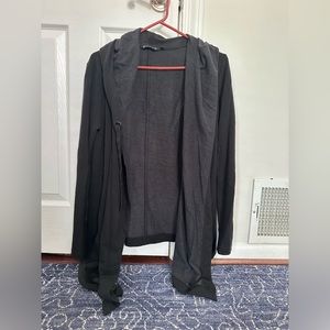 Athleta black terry open front hoodie sweatshirt. XS. Excellent used condition.
